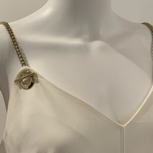 Elegant off white Chain Strap Top